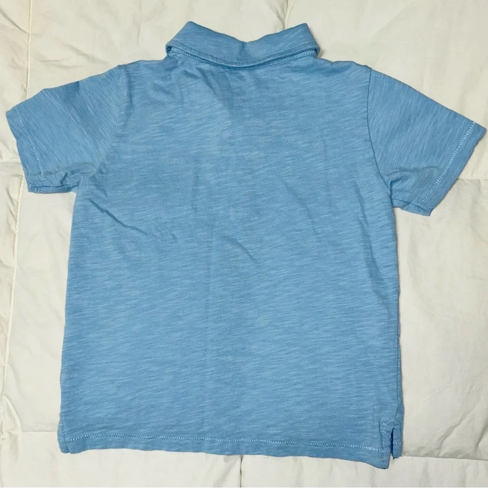 Mini Boden blue polo shirt with pocket sz 3-4 EUC smoke free home - Picture 4 of 4